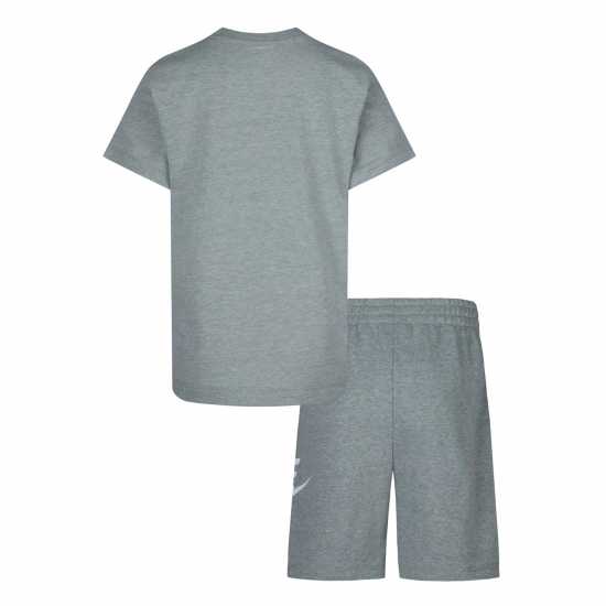 Nike T-Shirt And Shorts Set Infants Сива Хизър 