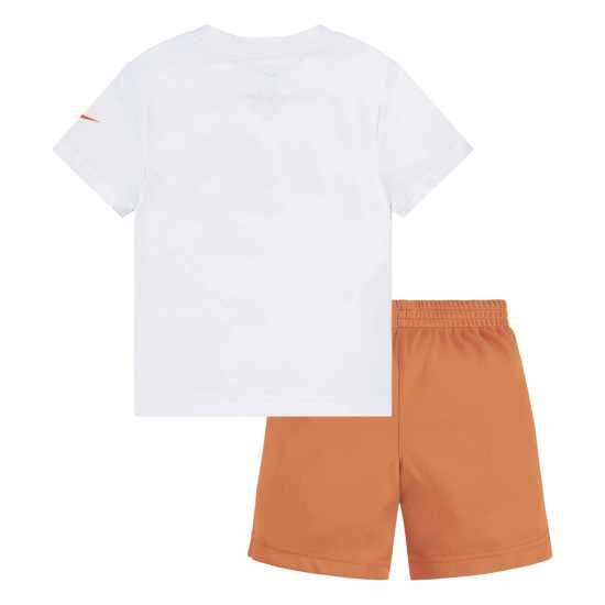 Nike T-Shirt And Shorts Set Infants Сигурно оранжево Nike T-Shirt And Shorts Set Infants Сигурно оранжево