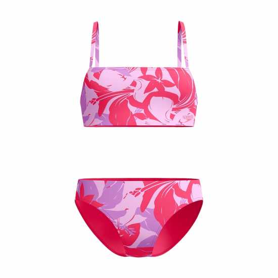Дамски бански Speedo Womens Printed Adjustable Thinstrap 2 Piece Малиново пълнене Speedo Womens Printed Adjustable Thinstrap 2 Piece Малиново пълнене Дамски бански