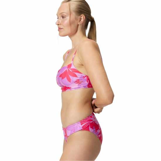 Дамски бански Speedo Womens Printed Adjustable Thinstrap 2 Piece Малиново пълнене Speedo Womens Printed Adjustable Thinstrap 2 Piece Малиново пълнене Дамски бански