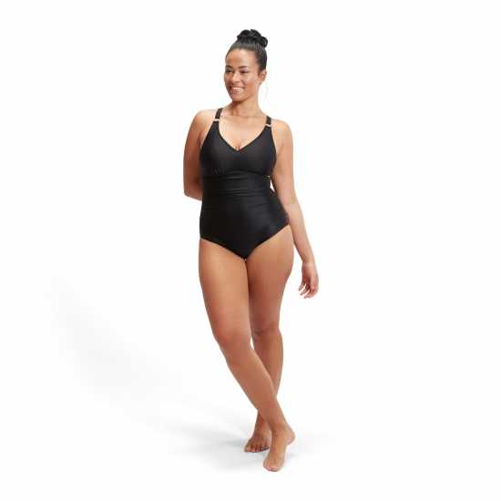 Дамски бански Speedo Womens Shaping V Neck 1 Piece Speedo Womens Shaping V Neck 1 Piece Дамски бански
