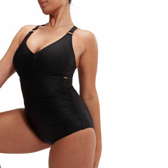 Дамски бански Speedo Womens Shaping V Neck 1 Piece Speedo Womens Shaping V Neck 1 Piece Дамски бански