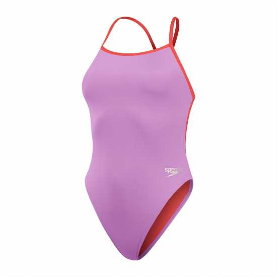 Speedo Solid Tie Back Swimsuit Womens  Дамски бански