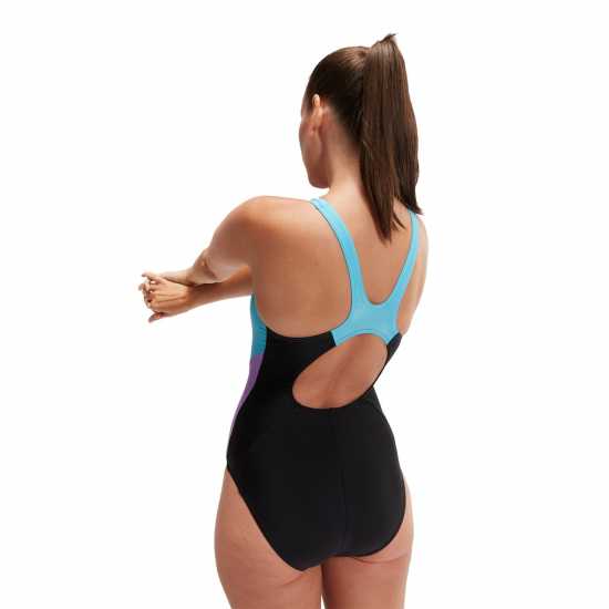 Дамски бански Speedo Colourblock Splice Muscleback Womens Speedo Colourblock Splice Muscleback Womens Дамски бански