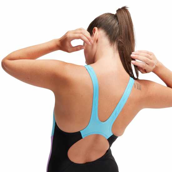 Дамски бански Speedo Colourblock Splice Muscleback Womens Speedo Colourblock Splice Muscleback Womens Дамски бански