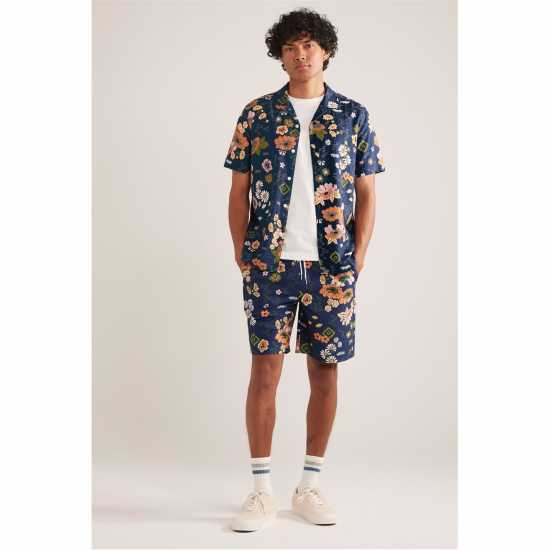 Farah Colbert Floral Swim Shorts Богата Индиго Мъжки плувни шорти и клинове