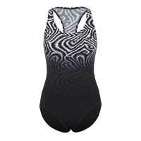 Slazenger Sports Back Swimsuit Womens Черно Дамски бански