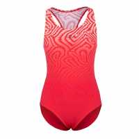 Slazenger Sports Back Swimsuit Womens Червено Дамски бански