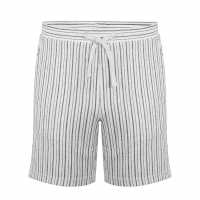 Fabric Strpe Short Sn  