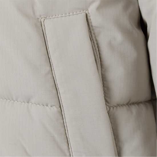 Boys Ripstop Jacket High Collar Elastic Cuffs Grey  