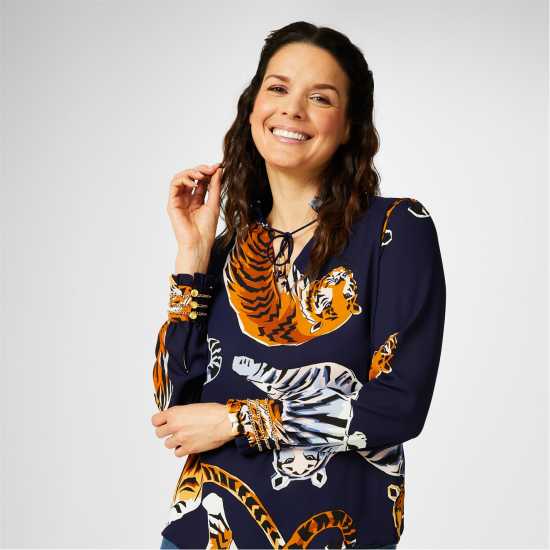 Дамски ризи и тениски Biba Chain Detail Blouse Biba Chain Detail Blouse Дамски ризи и тениски