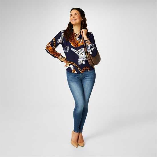 Дамски ризи и тениски Biba Chain Detail Blouse Biba Chain Detail Blouse Дамски ризи и тениски