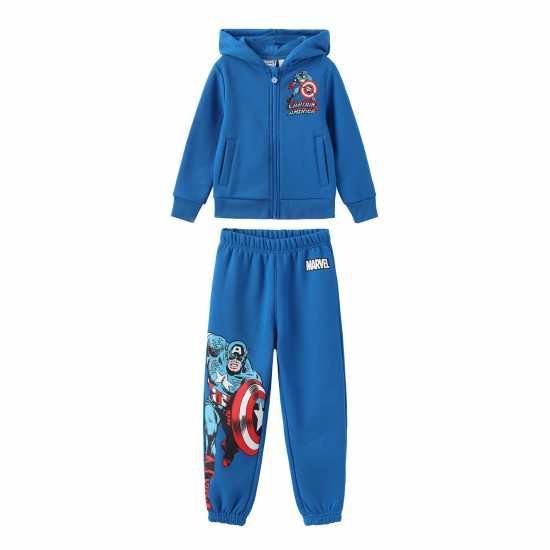 Детски спортни екипи Character Tracksuit Set Juniors Капитан Америка Character Tracksuit Set Juniors Капитан Америка Детски спортни екипи