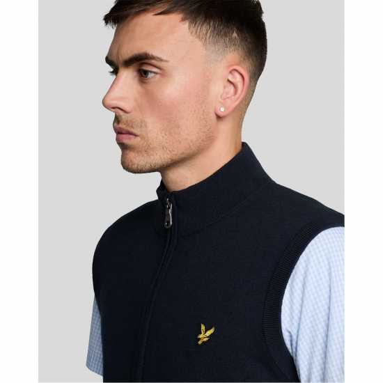 Lyle And Scott Плетен Пуловер Men's Zipped Knitted Sweater Vest Lyle And Scott Плетен Пуловер Men's Zipped Knitted Sweater Vest