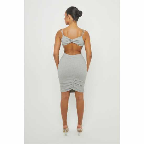 Honeyz Women's Backless Maxi Dress Сиво 