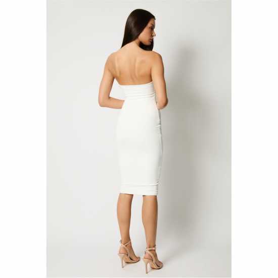 Дамска Рокля Honeyz Women's Boobtube Midi Bodycon Dress Бяло 