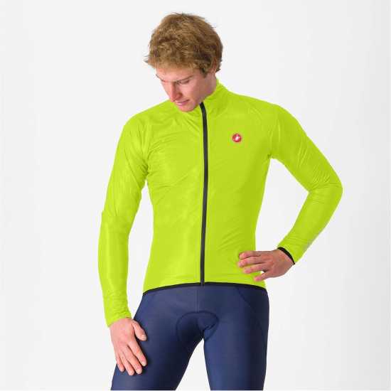 Castelli Дълго Мъжко Яке Squall Shell Jacket Mens Електрическа лимона Castelli Дълго Мъжко Яке Squall Shell Jacket Mens Електрическа лимона