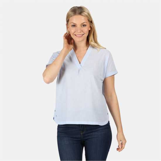 Regatta Jacinda Short Sleeve Shirt Blue Skies Дамски ризи и тениски