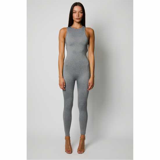 Honeyz Snatched Jumpsuit Womens Сиво Дамски дълги и къси гащеризони