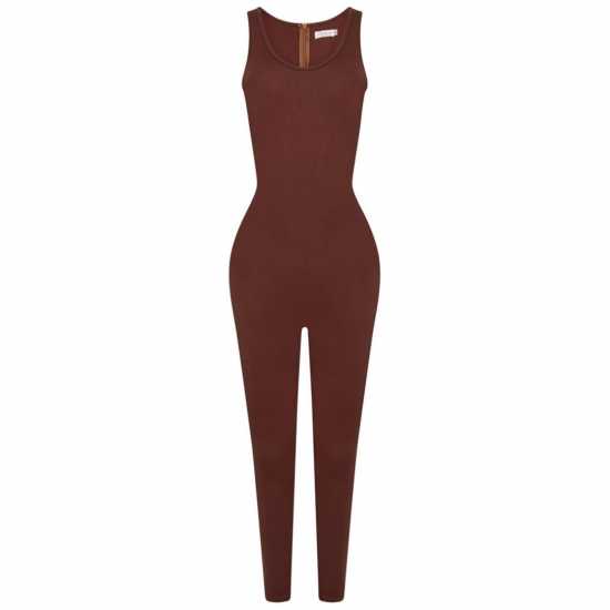 Honeyz Snatched Jumpsuit Womens Кафяво Дамски дълги и къси гащеризони