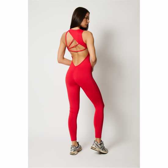 Honeyz Snatched Jumpsuit Womens Червено Дамски дълги и къси гащеризони