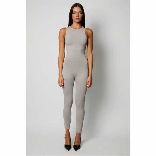 Honeyz Snatched Jumpsuit Womens Сиво Дамски дълги и къси гащеризони
