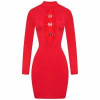 Honeyz Women's Mini Dress Червено Honeyz Women's Mini Dress Червено
