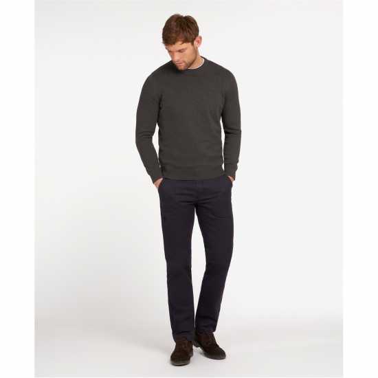 Barbour Pima Cotton Knitted Jumper Charcoal CH91 
