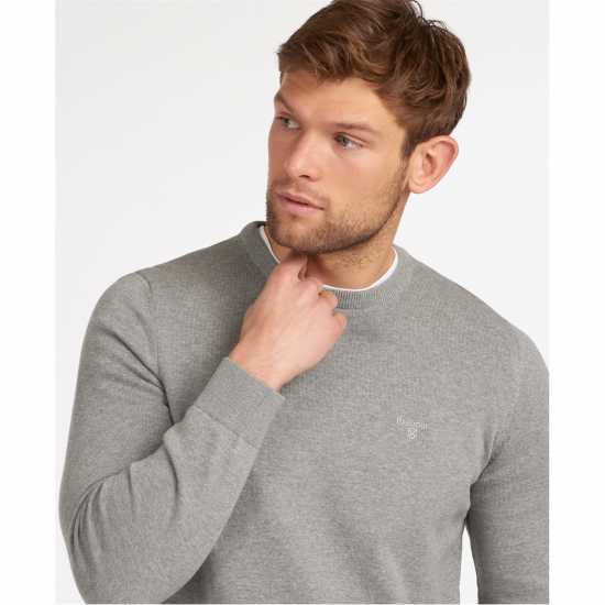 Barbour Pima Cotton Knitted Jumper Grey GY51 