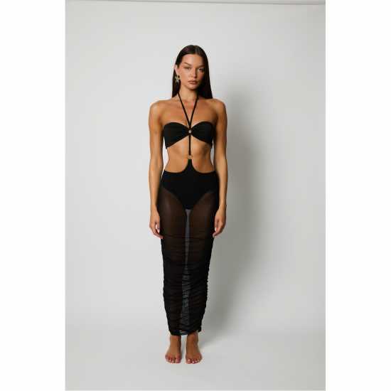 Honeyz Women's Mesh Reversible Cut Out Dress Черно 