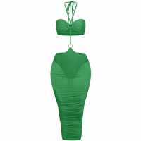 Honeyz Women's Mesh Reversible Cut Out Dress Зелено 