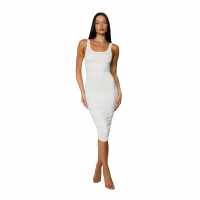 Дамска Рокля Honeyz Women's Ruched Bodycon Dress Бяло 