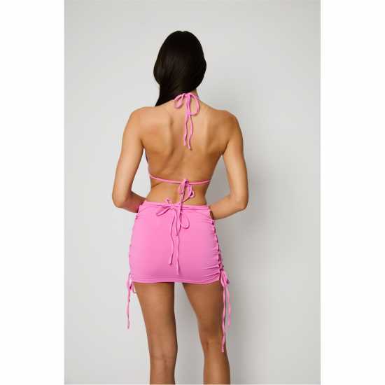 Дамска Рокля Honeyz Women's Ruched Bodycon Dress Розово 