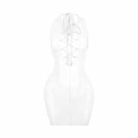 Honeyz Snake Mini Dress Бяло 