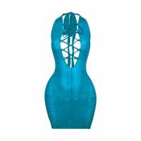 Honeyz Snake Mini Dress Търкоаз 
