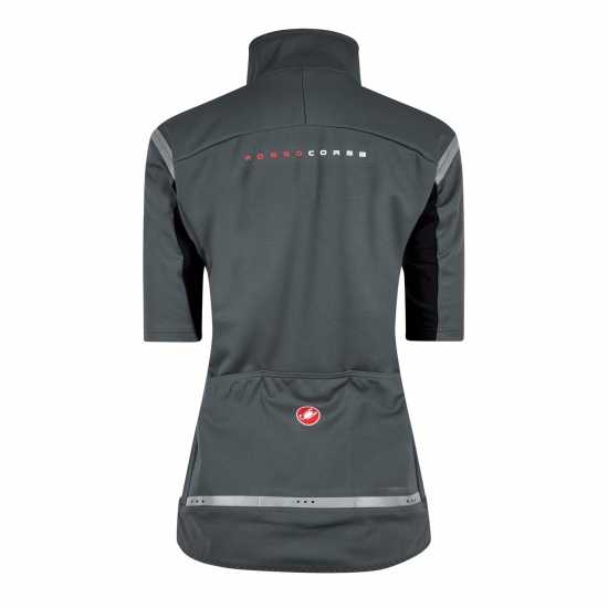 Castelli Gabba Short Sleeve Zip Up Jersey Top Womens Градски сиво 