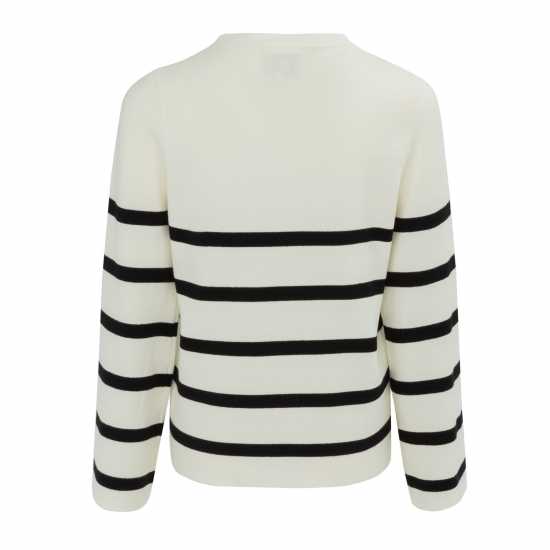 Be You You Women Stripe Long Sleeve Jumper Крем 