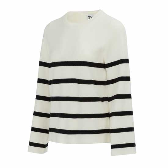 Be You You Women Stripe Long Sleeve Jumper Крем 