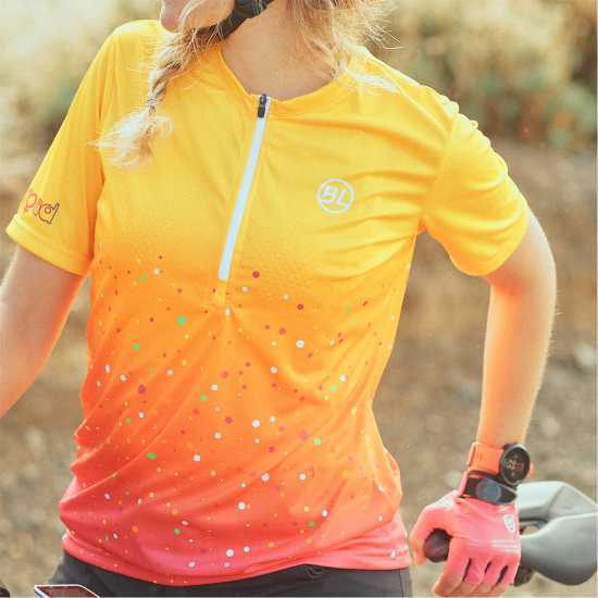 Bicycle Line Ss Zip Jersey Ma Ld99 Фуксия/Оранжево Bicycle Line Ss Zip Jersey Ma Ld99 Фуксия/Оранжево