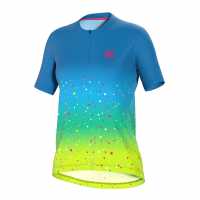 Bicycle Line Ss Zip Jersey Ma Ld99 Blue/Green Bicycle Line Ss Zip Jersey Ma Ld99 Blue/Green