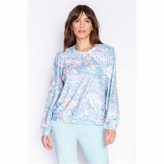 Дамски пижами Salv Tie Die Watercolour Shirt Salv Tie Die Watercolour Shirt Дамски пижами