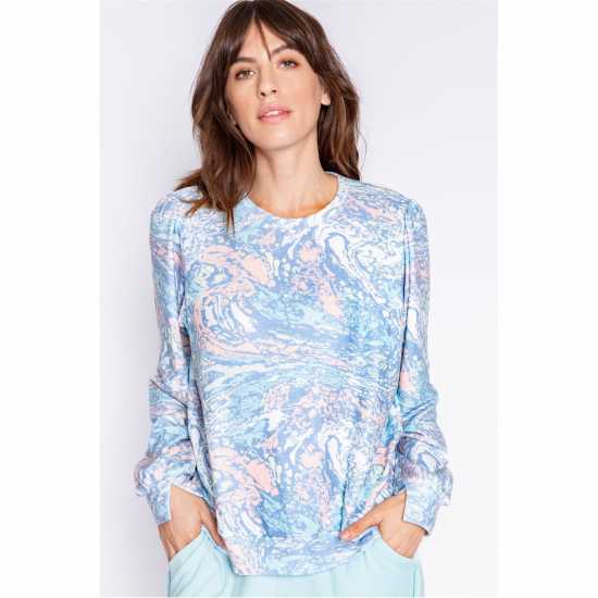 Дамски пижами Salv Tie Die Watercolour Shirt Salv Tie Die Watercolour Shirt Дамски пижами