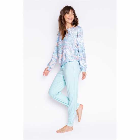 Дамски пижами Salv Tie Die Watercolour Shirt Salv Tie Die Watercolour Shirt Дамски пижами