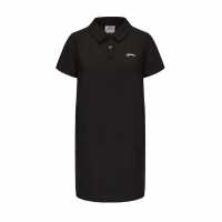 Slazenger Short Sleeve Polo Dress Womens Черно 