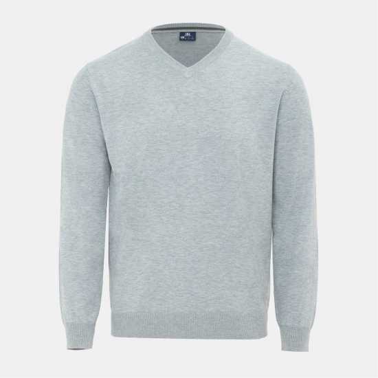 Мъжки пуловери и жилетки Плетен Пуловер Giorgio V Neck Classic Knitted Sweater Men Grey Marl Плетен Пуловер Giorgio V Neck Classic Knitted Sweater Men Grey Marl Мъжки пуловери и жилетки