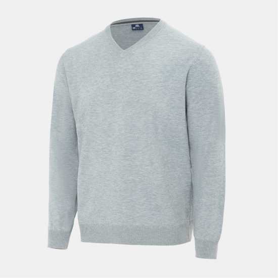 Мъжки пуловери и жилетки Плетен Пуловер Giorgio V Neck Classic Knitted Sweater Men Grey Marl Плетен Пуловер Giorgio V Neck Classic Knitted Sweater Men Grey Marl Мъжки пуловери и жилетки