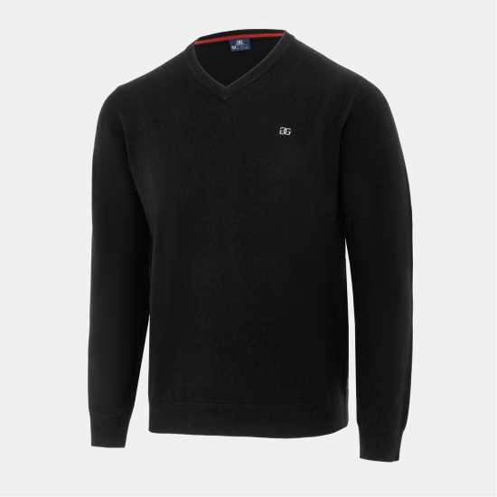 Мъжки пуловери и жилетки Плетен Пуловер Giorgio V Neck Classic Knitted Sweater Men Black Плетен Пуловер Giorgio V Neck Classic Knitted Sweater Men Black Мъжки пуловери и жилетки