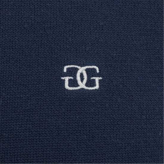 Плетен Пуловер Giorgio V Neck Classic Knitted Sweater Men Navy Мъжки пуловери и жилетки