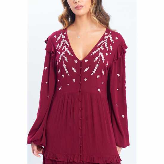 Embroidered Maxi Dress  