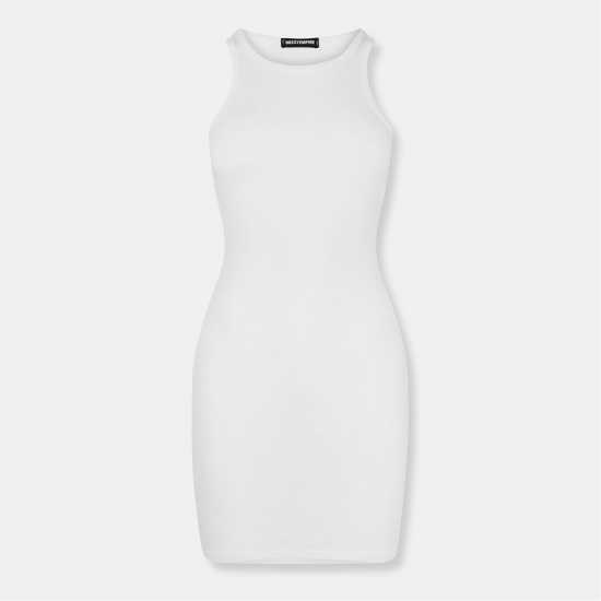 Racer Ribbed Mini Dress  